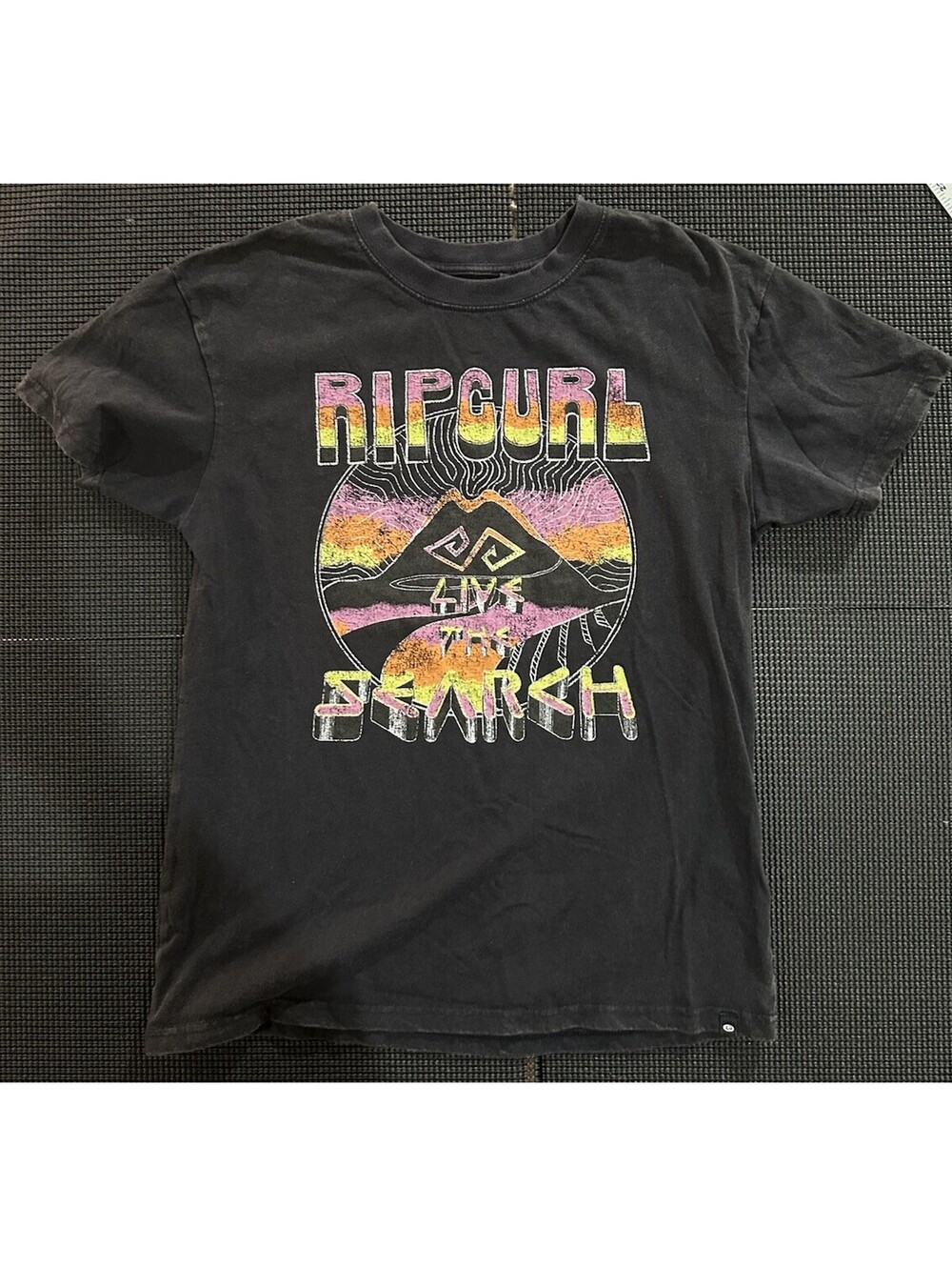 Rip Curl Live The Search Volcano T-Shirt Black - S